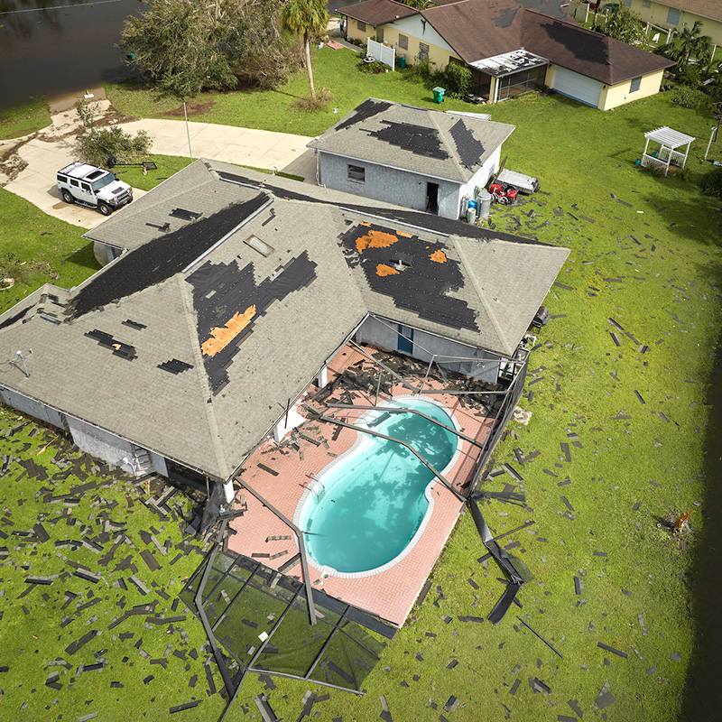Storm damage repair services